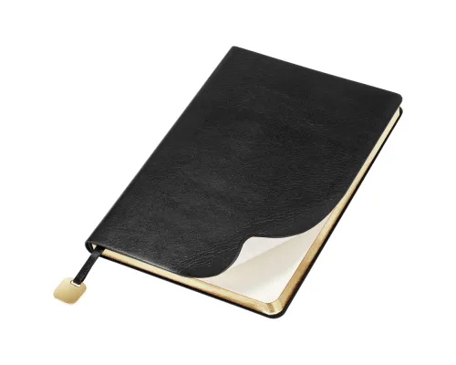 Ежедневник Flexy Buffalo А5, черный с золотистым срезом , недатированный, в гибкой обложке