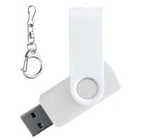 Флеш накопитель Twister 32GB, пластик Софт Тач/металл, белый/белый