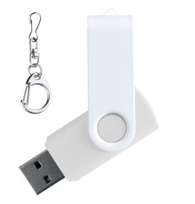 Флеш накопитель Twister 16GB, пластик Софт Тач/металл, белый/белый