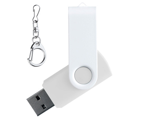 Флеш накопитель Twister 32GB, пластик Софт Тач/металл, белый/белый Флеш накопитель Twister 32GB, пластик Софт Тач/металл, белый/белый