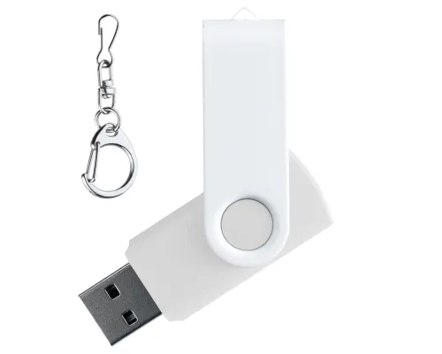 Флеш накопитель Twister 16GB, пластик Софт Тач/металл, белый/белый Флеш накопитель Twister 16GB, пластик Софт Тач/металл, белый/белый