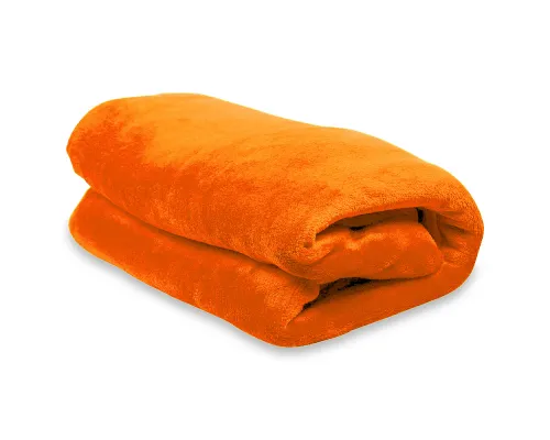 Плед мягкий флисовый Super Soft  Comfort Travel, 125*170 см, оранжевый