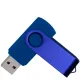 Флеш накопитель USB 2.0 Twister 16GB, пластик Софт Тач/металл, синий/синий