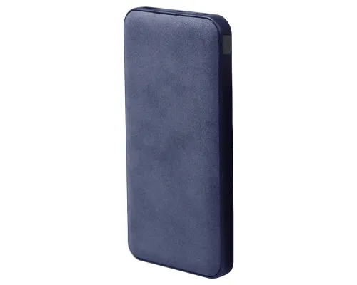 Внешний аккумулятор (powerbank) «WeCharge Velvet», 10 000 mAH, 5V -2A , c цифровым дисплеем для контроля заряда, темно-синий