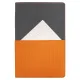 Ежедневник Flexy Smart Harbor Nuba Gemini А5, серый/оранжевый, недатированный, в гибкой обложке