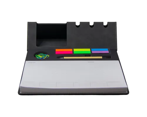 Планинг (органайзер) Flinders настольный с подставкой для телефона, черный