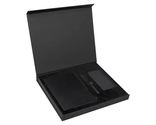 Набор подарочный Solution Prestige Trio (Ежедневник Flexy Latte Color А5, Внешний аккумулятор (powerbank) «WeCharge Velvet», ручка SAMURAI Requis ) в подарочный коробке, черный