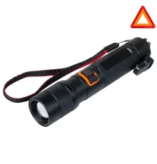 Фонарь Tools Jacob, алюминиевый, аккумуляторный, с зарядкой type-c, с молотком, черный