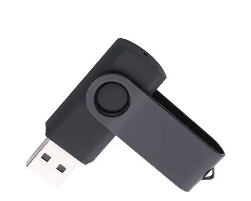 Флеш накопитель USB 2.0 Twister 32GB, пластик Софт Тач/металл, черный/черный Флеш накопитель USB 2.0 Twister 32GB, пластик Софт Тач/металл, черный/черный