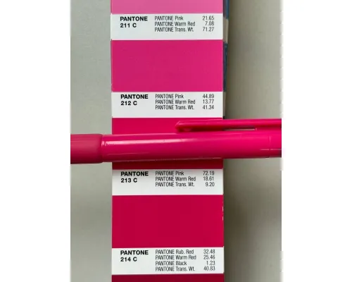 Ручка шариковая Flora Color с полугелиевым стержнем, розовая