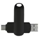 Флеш накопитель USB 3.0 + TYPE C Cupertino, металл, черный матовый, 32 GB