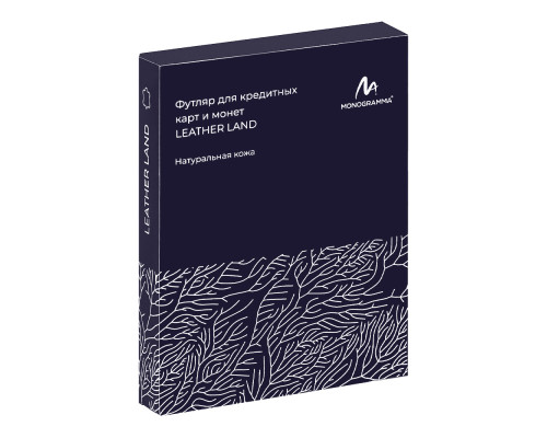 Футляр для кредитных карт и визиток из натуральной кожи Leather Land, синий Футляр для кредитных карт и визиток из натуральной кожи Leather Land, синий