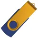 Флеш накопитель USB 2.0 Twister Сolor Mix 16GB, пластик Софт Тач/металл, темно-синий/желтый