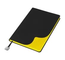 Ежедневник Flexy Latte Soft Touch Black Edition Color А5, черный/желтый, недатированный, в гибкой обложке
