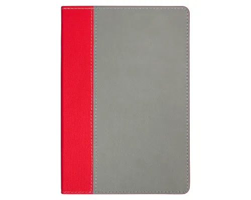 Ежедневник Flexy Viva Latte Sand Color A5, серый с красным, недатированный, в гибкой обложке