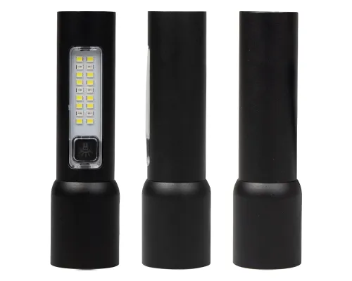 Фонарь Tools Ghent, алюминиевый, аккумуляторный, с зарядкой type-c, черный