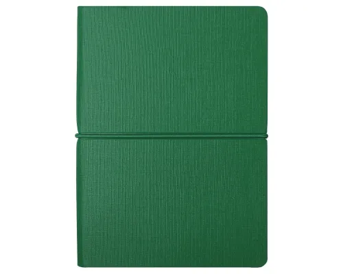 Блокнот А6 Van Diemen, со стикерами, в гибкой обложке c резинкой в линейку, зеленый