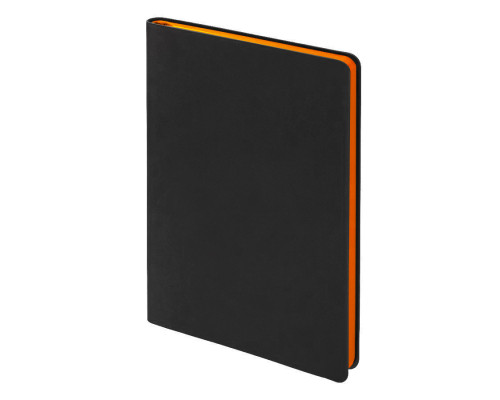 Ежедневник Flexy Latte Soft Touch Black Edition Color Print Sample А5, черный/оранжевый, недатированный, в гибкой обложке Ежедневник Flexy Latte Soft Touch Black Edition Color Print Sample А5, черный/оранжевый, недатированный, в гибкой обложке