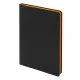 Ежедневник Flexy Latte Soft Touch Black Edition Color А5, черный/оранжевый, недатированный, в гибкой обложке