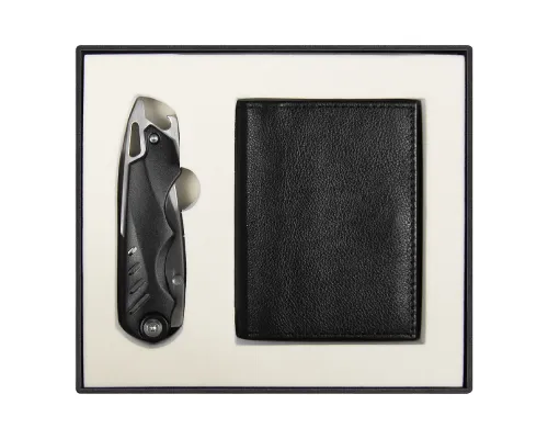 Набор подарочный Solution Superior Duo (футляр для кредитных карт Leather Land, нож Tools Impression)