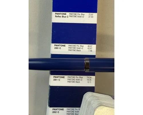 Ручка шариковая матовая Ambassadeur металлическая, темно-синяя  с черными глянцевыми элементами