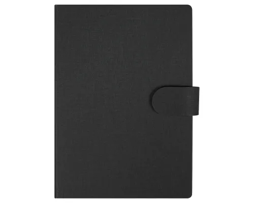 Блокнот А5 Tasmania, в твердой обложке с шариковой ручкой и стикерами, блок в линейку, черный