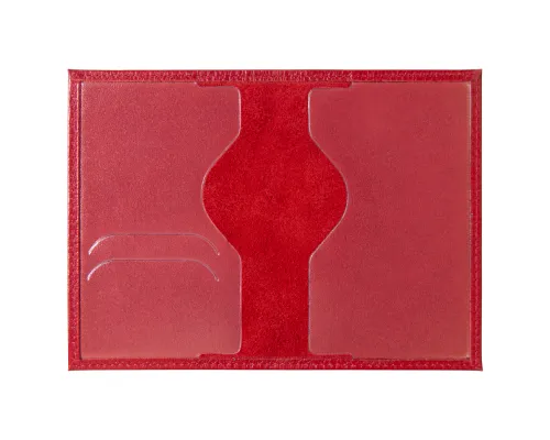 Обложка для паспорта Leather Sky Flotter Trend из натуральной кожи, красная