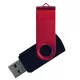 Флеш накопитель USB 2.0 Twister Сolor Mix 16GB, пластик Софт Тач/металл, черный/красный