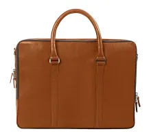 Портфель для ноутбука Vancouver Buffalino Leather из натуральной кожи, коричневый