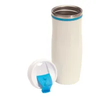 Термокружка, Crema (КРЕМА), белый/голубой