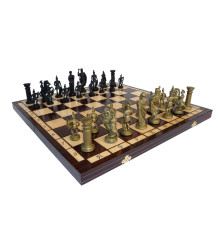 Шахматы Спартанцы 139 sparta, Madon Польша, - игровые фигуры из пластика в наборе с деревянной шахматной доской
