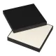 Коробка подарочная, размер 18*18*2 см, Solution Superior Linen, черная, бежевый ложемент под ручку и прямоугольный предмет