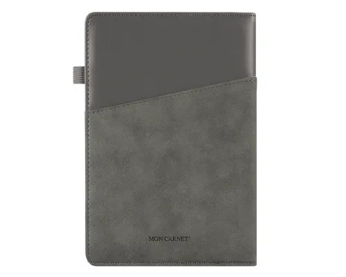 Ежедневник Smart Porta Nuba Latte А5, серый/темно-серый, недатированный, в твердой обложке