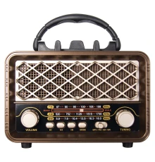 Ретро радио в стиле радиолы, диапазон частот  AM FM SW, USB, Bluetooth, Heritage Timeless, цвет  коричневый