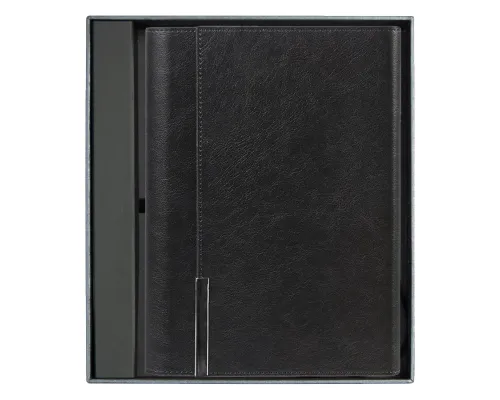 Ежедневник в суперобложке Country Liberty Mocca A5+ в подарочной коробке, черный, недатированный, в твердой обложке