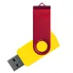 Флеш накопитель USB 2.0 Twister Сolor Mix 16GB, пластик Софт Тач/металл, желтый/красный
