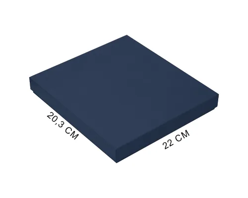 Коробка подарочная, размер  203*220*30 мм,  Solution Gift Soft Touch для ежедневника и ручки, темно-синяя