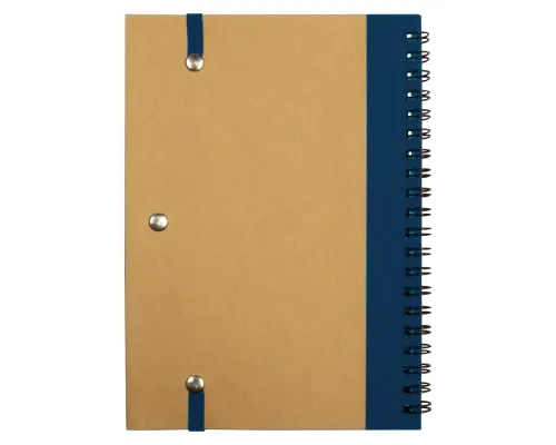 Блокнот B6 Easy Way, на пружине, в твердой обложке, c ручкой, темно-синий