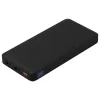 Внешний аккумулятор (powerbank)  «WeCharge Soft Touch»,  10 000 mAH, Power Delivery (PD) 25.5W, со светящимся логотипом после гравировки, c цифровым дисплеем для контроля заряда, черный