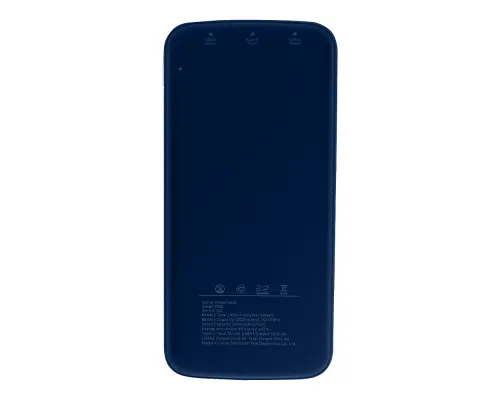 Внешний аккумулятор «Universal», 10 000 mAH, 5V 2.4 A, темно-синий