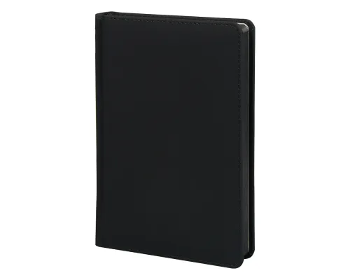 Ежедневник полудатированный Classic Soft А5, черный, в твердой обложке с поролоном