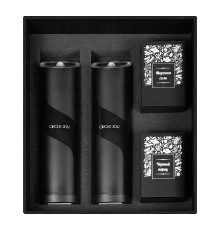 Набор подарочный Solution Prestige Quadro (мельница для специй Circle Joy Electric Grinder (2 шт), соль, перец)
