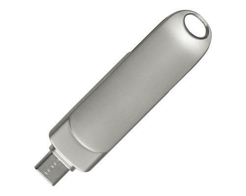 Флеш накопитель USB 3.0 + TYPE C Cupertino, металл, серебристый матовый, 32 GB Флеш накопитель USB 3.0 + TYPE C Cupertino, металл, серебристый матовый, 32 GB