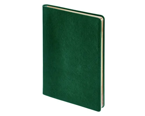 Ежедневник Flexy Buffalo А5, зеленый с золотистым срезом, недатированный, в гибкой обложке