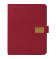 Ежедневник в суперобложке Alfa Mocco Business Edition B5, полутвердый, бордовый с золотом