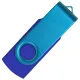 Флеш накопитель USB 2.0 Twister Сolor Mix 16GB, пластик Софт Тач/металл, синий/голубой