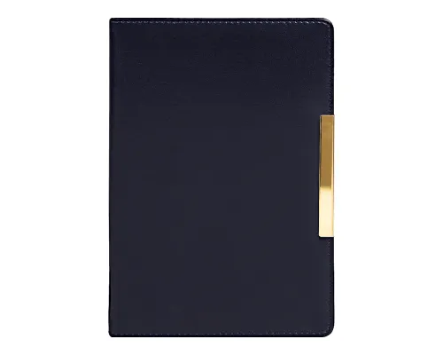 Ежедневник City Moderna Pristine А5, синий с золотистым, недатированный, в твердой обложке с поролоном