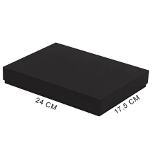Коробка подарочная, размер 24*17,5*3 см, Solution Superior Delta Fabrique, черная, бежевый ложемент под индивидуальную вырубку
