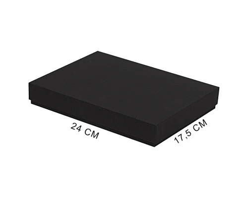 Коробка подарочная, размер 24*17,5*3 см, Solution Superior Delta Fabrique, черная, бежевый ложемент под индивидуальную вырубку
