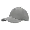 Кепка 5- панельная Salerno Heavy 350,  c белым сендвичем, серая